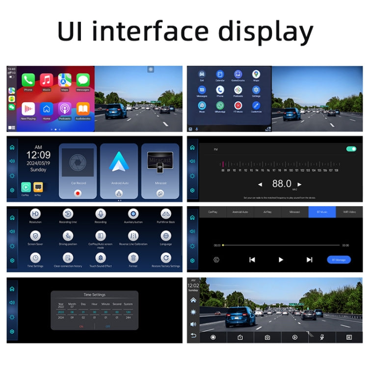 Car Bluetooth Portable DVR Monitor Support Carplay/Android Auto, Specifications: Display+ Camera - Car MP3 & MP4 & MP5 by PMC Jewellery | Online Shopping South Africa | PMC Jewellery | Buy Now Pay Later Mobicred