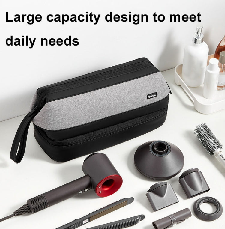 For Dyson Baona BN-DS005 Large-capacity Double-layer Hair Dryer Curling Iron Storage Bag(Black) - For Dyson Accessories by Baona | Online Shopping South Africa | PMC TechLife | Buy Now Pay Later Mobicred