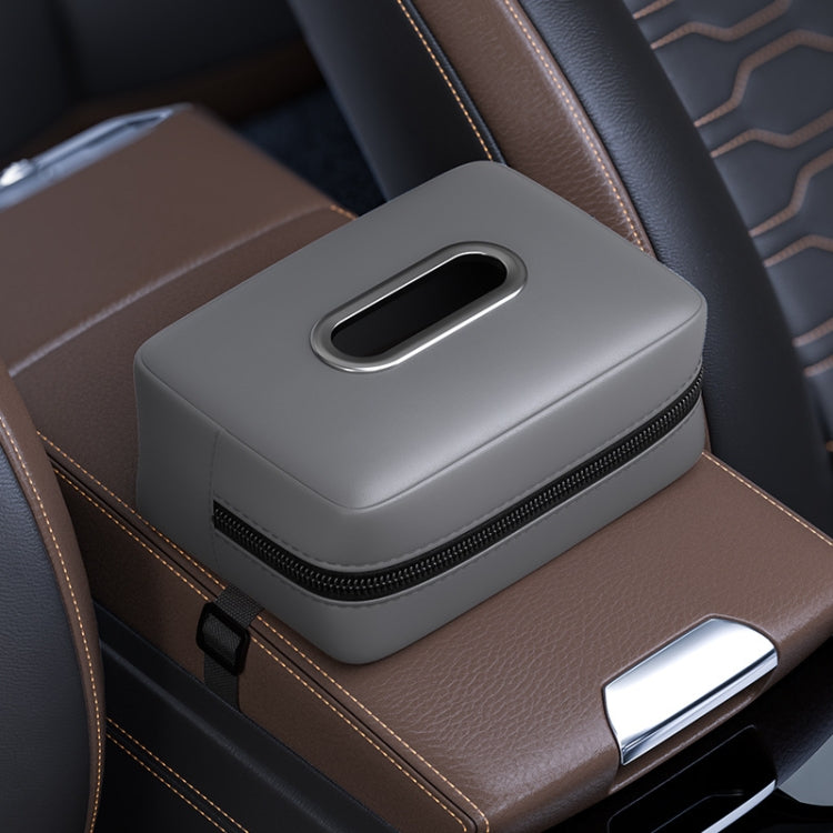 Car Seat Armrest Tissue Box Sun Visor Seat Back Hanging Paper Bag(Gray) - Stowing Tidying by PMC TechLife | Online Shopping South Africa | PMC TechLife | Buy Now Pay Later Mobicred