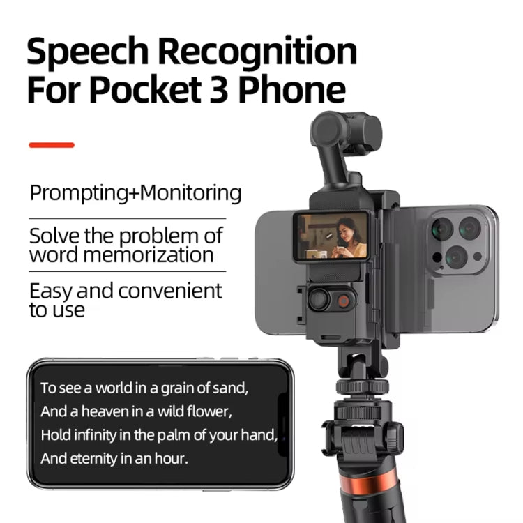 For DJI Osmo Pocket 3 Phone Holder Expansion Bracket With 3 Cold Shoe Port(Black) - free shipping - PMC TechLife - Order now!
