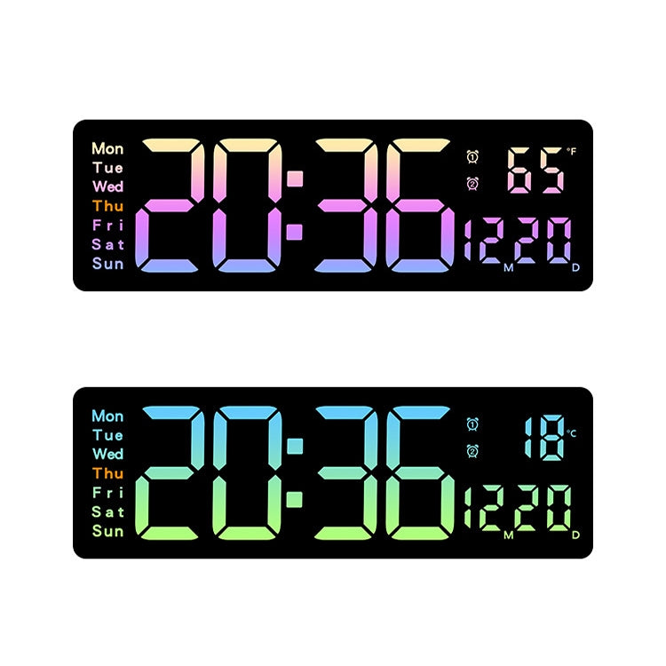 5526 LED Digital Display Electronic Wall Clock Multifunctional Countdown Alarm Clock(B Green) - Wall Clock by PMc TechLife | Online Shopping South Africa | PMc TechLife | Buy Now Pay Later Mobicred
