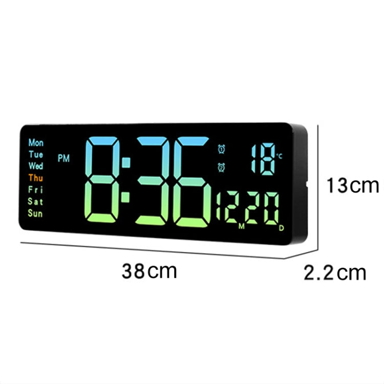 5526 LED Digital Display Electronic Wall Clock Multifunctional Countdown Alarm Clock(B Green) - Wall Clock by PMc TechLife | Online Shopping South Africa | PMc TechLife | Buy Now Pay Later Mobicred