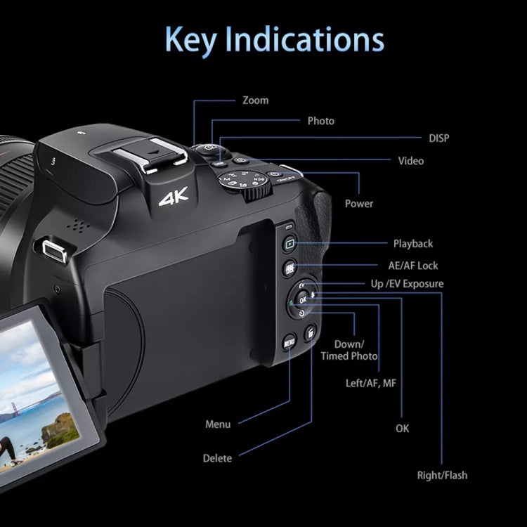 G700 4K / 64MP WiFi Digital Video Camera Camcorder 3.0 Inch IPS Screen 12X Optical Zoom - Video Cameras by PMC TechLife | Online Shopping South Africa | PMC TechLife | Buy Now Pay Later Mobicred