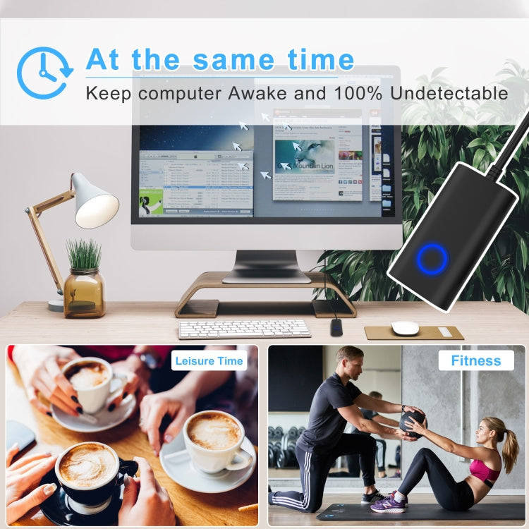 Virtual Mouse Prevents Computer Hibernation Fully Automatic Mouse Movement Paths(Long Strip Black) - Wired Mice by PMC Jewellery | Online Shopping South Africa | PMC Jewellery | Buy Now Pay Later Mobicred