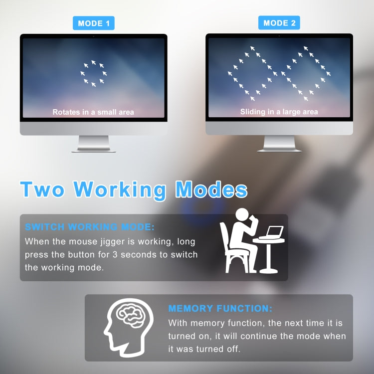 Virtual Mouse Prevents Computer Hibernation Fully Automatic Mouse Movement Paths(Long Strip Black) - Wired Mice by PMC Jewellery | Online Shopping South Africa | PMC Jewellery | Buy Now Pay Later Mobicred