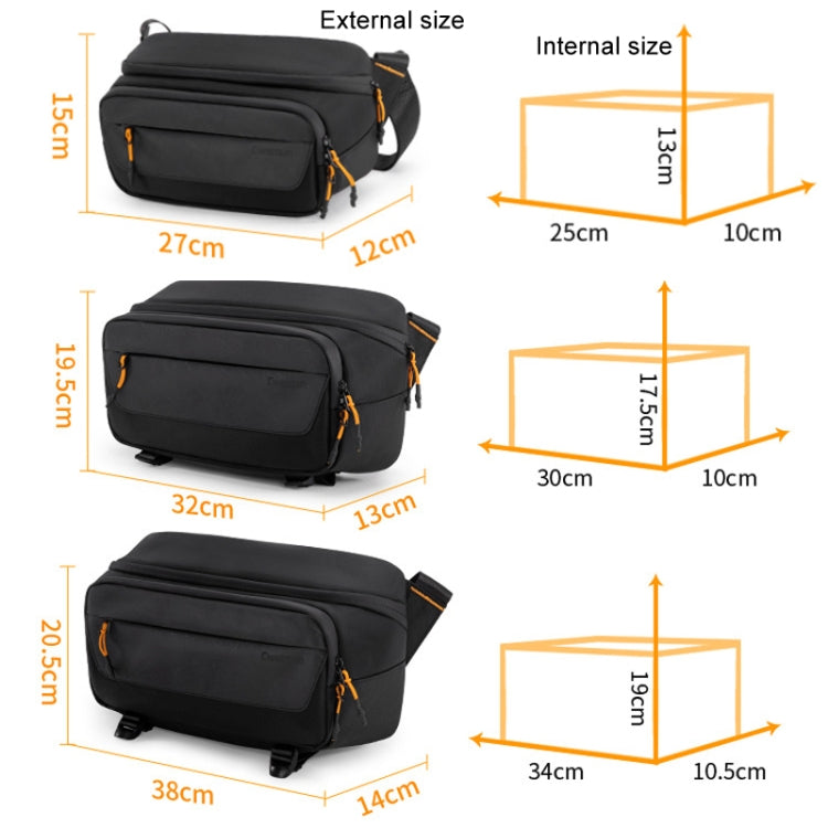 Cwatcun D133 Camera Chest Bag Multi-functional Handheld Slanting Cross Shoulder Camera Casual Bag, Color: Medium Black - free shipping - PMC TechLife - Order now!