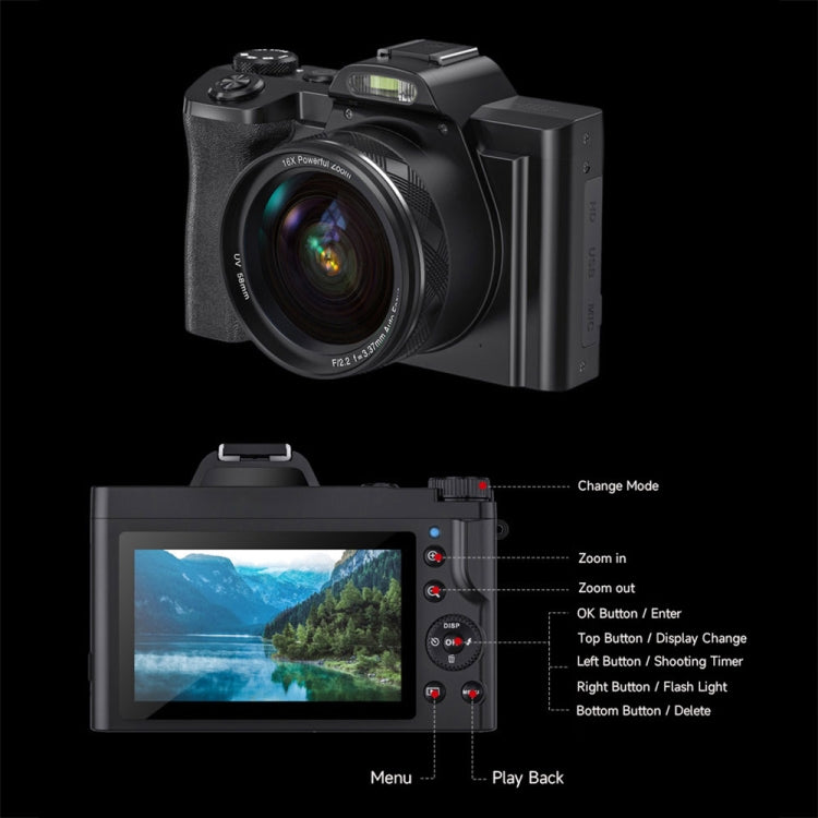 DC-201S 5K/30FPS 3.5-Inch 16X Six-Axis Anti-Shake HD Digital Camera With UV Lens(US Plug) - Children Cameras by PMC TechLife | Online Shopping South Africa | PMC TechLife | Buy Now Pay Later Mobicred