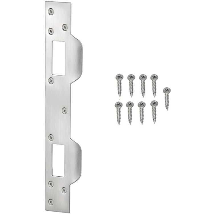 Heavy Duty Metal Latch Plate for Exterior Interior Door Double Hole Reinforcement Striker Plates(White) - Door Locks & Cabinet Locks by PMc TechLife | Online Shopping South Africa | PMc TechLife | Buy Now Pay Later Mobicred