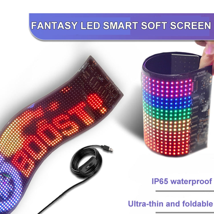 10.2x34.8cm（20 x 64 LEDs） Car Flexible Display Advertising Screen APP Bluetooth Smart Screen - Car Monitor by PMC Jewellery | Online Shopping South Africa | PMC Jewellery | Buy Now Pay Later Mobicred