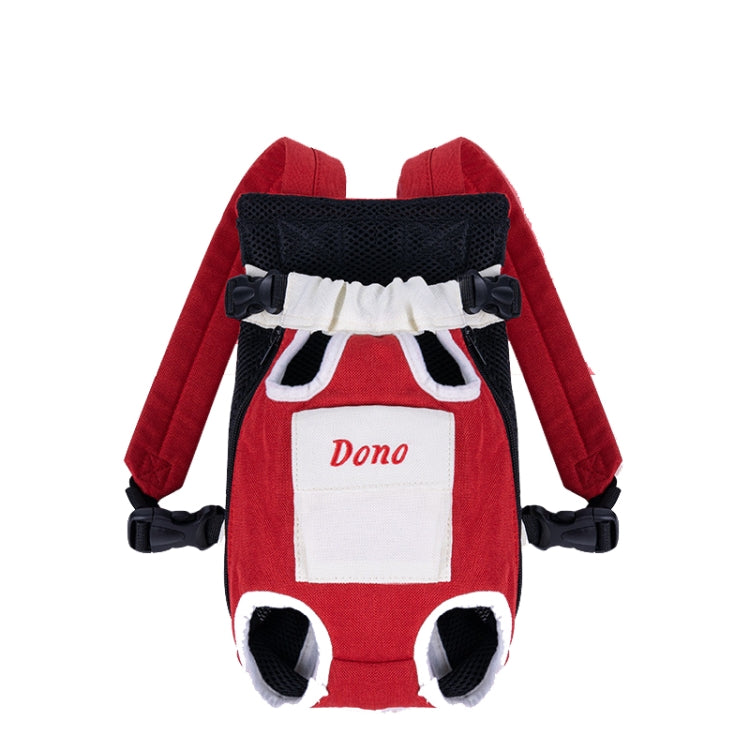 DONO Pet Four-legged Bag Outdoor Carrying Bag Breathable Backpack, Size: XL(Red White) - Pet Storages & Bags by DONO | Online Shopping South Africa | PMC TechLife | Buy Now Pay Later Mobicred