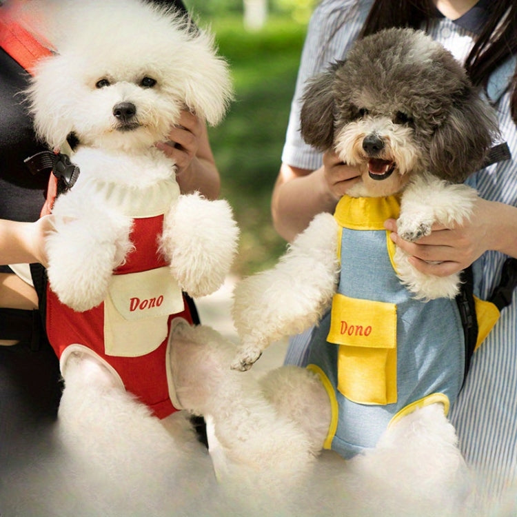 DONO Pet Four-legged Bag Outdoor Carrying Bag Breathable Backpack, Size: XL(Red White) - Pet Storages & Bags by DONO | Online Shopping South Africa | PMC TechLife | Buy Now Pay Later Mobicred