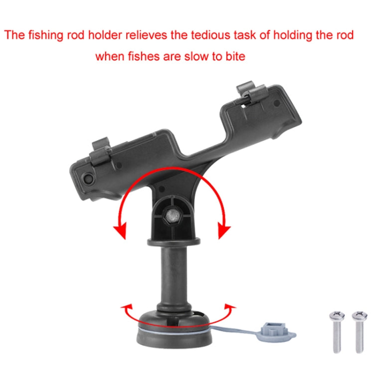 Marine 360 Degree Adjustable Plastic Fishing Rod Holder(With Round Mounting Base) - Marine Accessories & Parts by PMC Jewellery | Online Shopping South Africa | PMC Jewellery | Buy Now Pay Later Mobicred