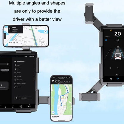 SHUNWEI Car Navigation Screen Floating Mobile Phone Holder, Style: Magnetic Type - Car Holders by SHUNWEI | Online Shopping South Africa | PMC Jewellery | Buy Now Pay Later Mobicred