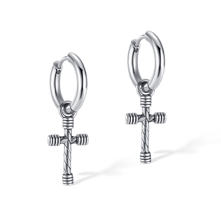 OPK GE934 1pair Personalized Stainless Steel Cross Earrings - Stud Earrings & Earrings by OPK | Online Shopping South Africa | PMC Jewellery | Buy Now Pay Later Mobicred