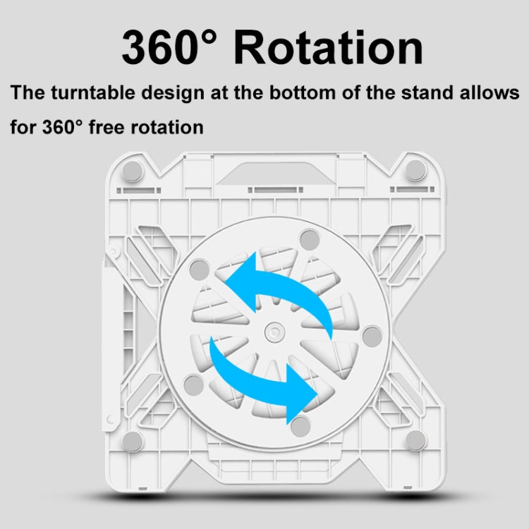 ICE COOREL E5 Laptop Folding And Lifting Cooling Bracket With Mobile Phone Holder White with Rotating - Laptop Stand by ICE COOREL | Online Shopping South Africa | PMC Jewellery | Buy Now Pay Later Mobicred