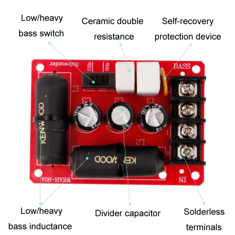 WEAH-90A DIY Audio Bass Crossover Solderless High Power Divider - Audio Crossover by PMC TechLife | Online Shopping South Africa | PMC TechLife | Buy Now Pay Later Mobicred