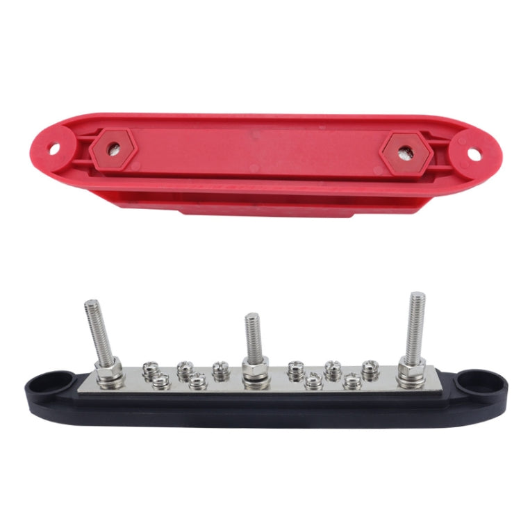 M6 3-post 10-way RV Yacht Short-circuit Proof Base DC Busbar, Color: Red+Black 1pair - Fuse by PMC Jewellery | Online Shopping South Africa | PMC Jewellery | Buy Now Pay Later Mobicred