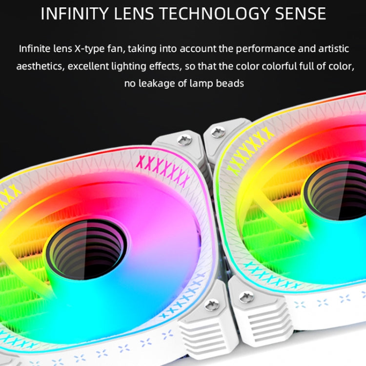 COOLMOON CM-YM-360T Computer ARGB Temperature Display Lens Multi-Platform Integrated CPU Cooler(Black) - free shipping - PMC Jewellery - Order now!