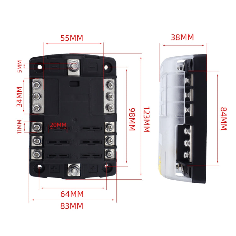 6-Way LED Indicator Fuse Box Socket For RV And Yacht, Set: Configuration 4 - Fuse by PMC Jewellery | Online Shopping South Africa | PMC Jewellery | Buy Now Pay Later Mobicred