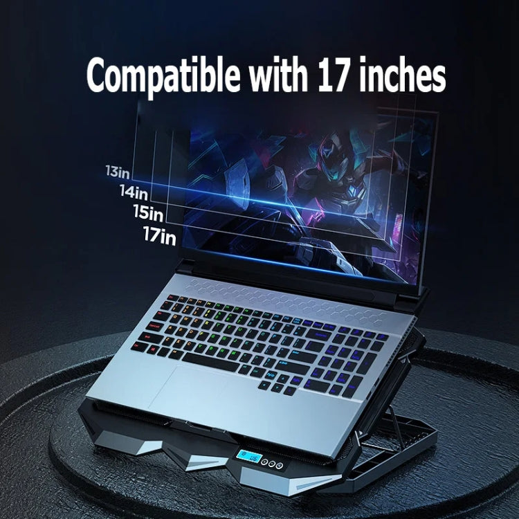 ICE COOREL K22 4-fans Adjustable Laptop Radiator Base with Atmosphere Light with Speed Regulation - Cooling Pads by ICE COOREL | Online Shopping South Africa | PMC Jewellery | Buy Now Pay Later Mobicred