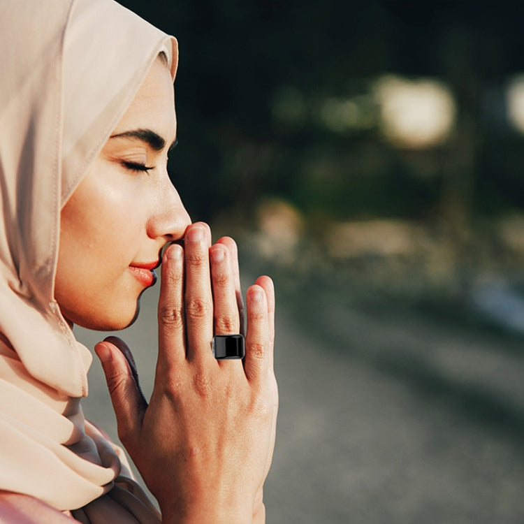Equantu Smart Bluetooth Finger Counter Muslim Prayer Time Reminder Ring, Style: Gold 20mm - free shipping - PMC TechLife - Order now!