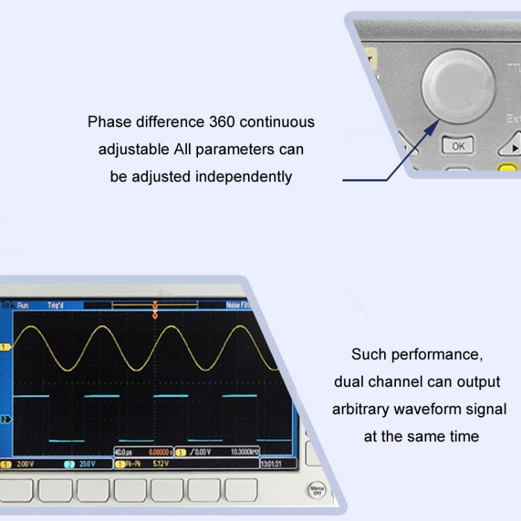 JUNTEK Programmable Dual-Channel DDS Function Arbitrary Waveform Signal Generator, Frequency: 50MHz(EU Plug) - Other Tester Tool by PMC TechLife | Online Shopping South Africa | PMC TechLife | Buy Now Pay Later Mobicred