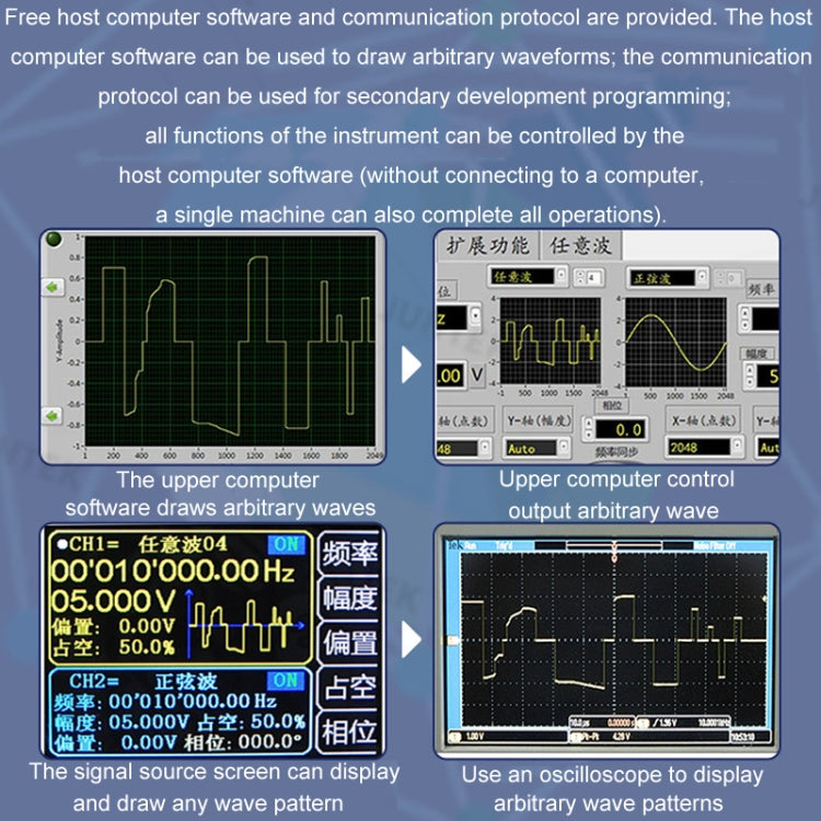 JUNTEK Programmable Dual-Channel DDS Function Arbitrary Waveform Signal Generator, Frequency: 15MHz(EU Plug) - Other Tester Tool by PMC Jewellery | Online Shopping South Africa | PMC Jewellery | Buy Now Pay Later Mobicred