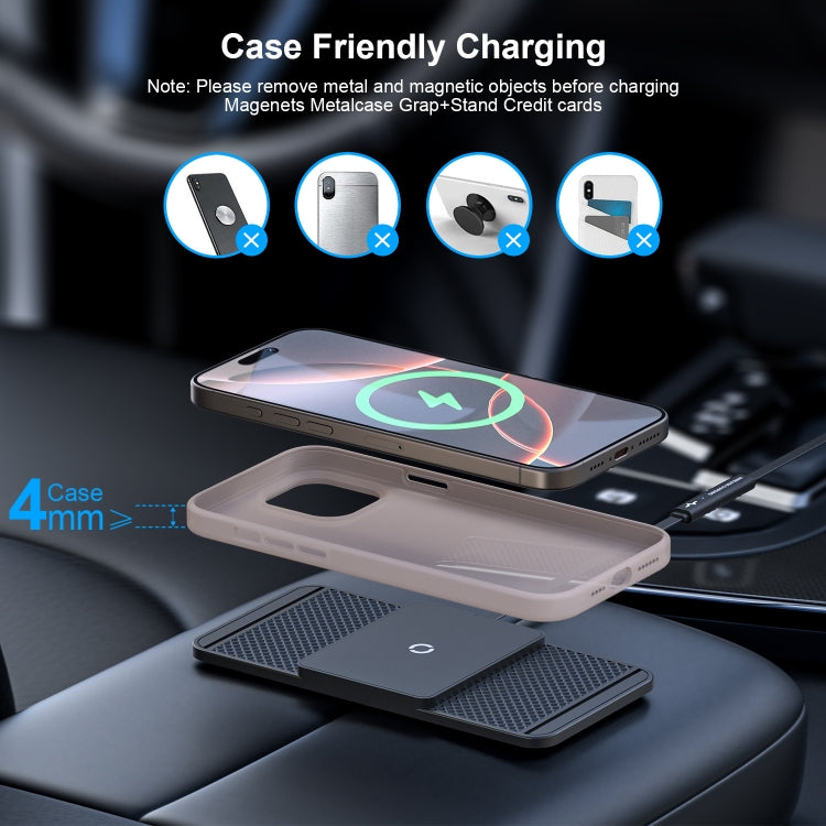 Avoid Camera Universal Car Wireless Charger Anti-slip Mat(TYPEC Interface 1m) - Wireless Charging Pads by PMC Jewellery | Online Shopping South Africa | PMC Jewellery | Buy Now Pay Later Mobicred