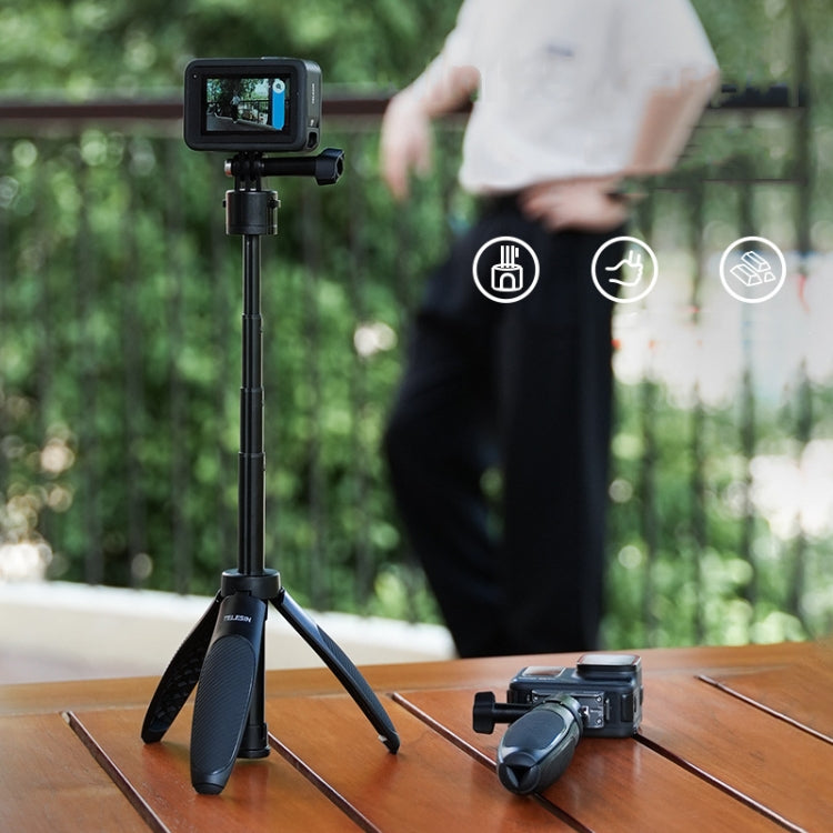 TELESIN Mini Selfie Stick Quick Release Tripod 15-40cm Adjustable Bracket For Sports Camera - free shipping - PMC TechLife - Order now!
