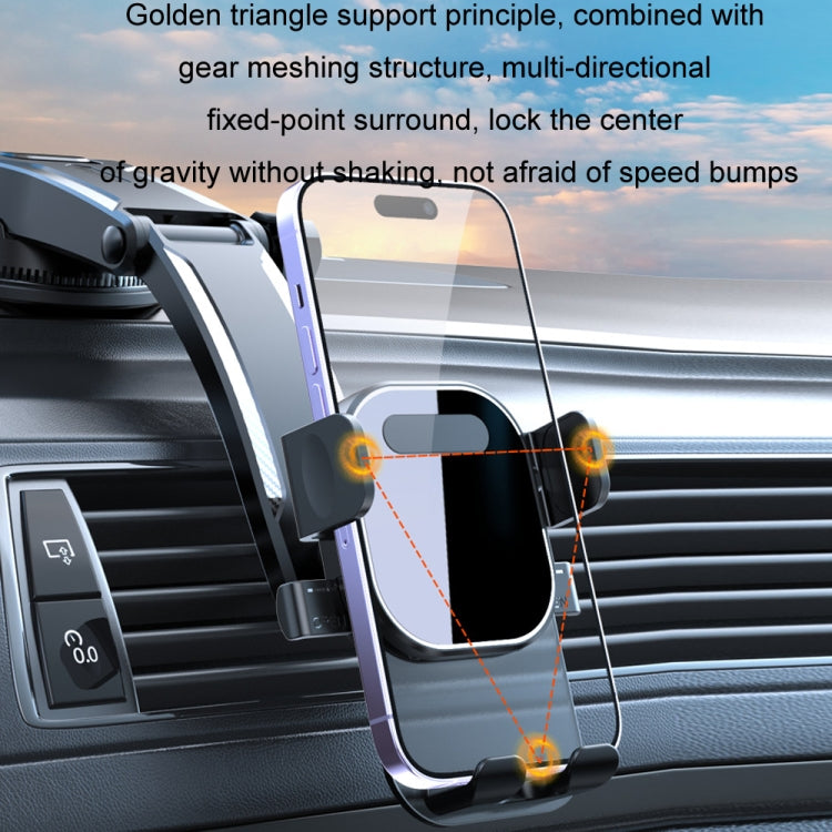 Car Suction Cup Dashboard Automatic Lock Mobile Phone Holder, Style: Orange Waterfall - Car Holders by PMC Jewellery | Online Shopping South Africa | PMC Jewellery | Buy Now Pay Later Mobicred