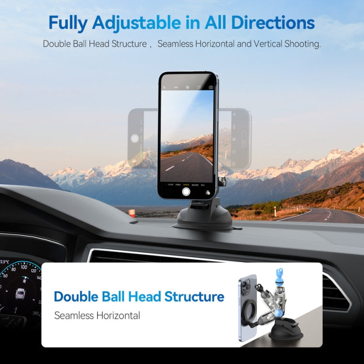 TELESIN Magnetic Suction Car Phone Mount 360 Degree Rotation Phone Holder - free shipping - PMC Jewellery - Order now!
