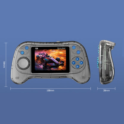 Q8 Handheld Game Console 3.0 Inch Screen Support TV Connection Built In 800 Games Singles Transparent Gray - Pocket Console by PMC Jewellery | Online Shopping South Africa | PMC Jewellery | Buy Now Pay Later Mobicred