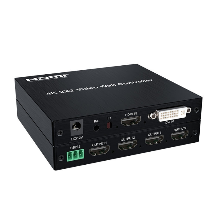 4K 2x2 HDMI Video HD Splice Support HDMI / DVI Input 4CH HDMI Output EU Plug - Splitter by PMC Jewellery | Online Shopping South Africa | PMC Jewellery | Buy Now Pay Later Mobicred