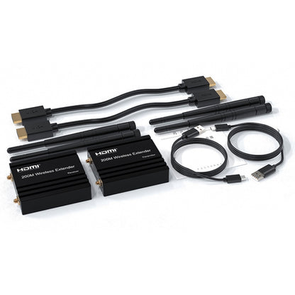 200m Wireless HDMI Extender Signal Amplifier, Transmitter+Receiver(Black) - Amplifier by PMC Jewellery | Online Shopping South Africa | PMC Jewellery | Buy Now Pay Later Mobicred