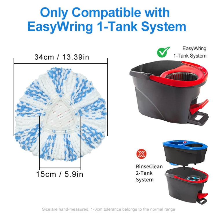 For Vileda / O-Cedar EasyWring Spin Mop Replacement Pad Microfiber Rag(White) - Handheld Cleaner & Mops by PMc TechLife | Online Shopping South Africa | PMc TechLife | Buy Now Pay Later Mobicred