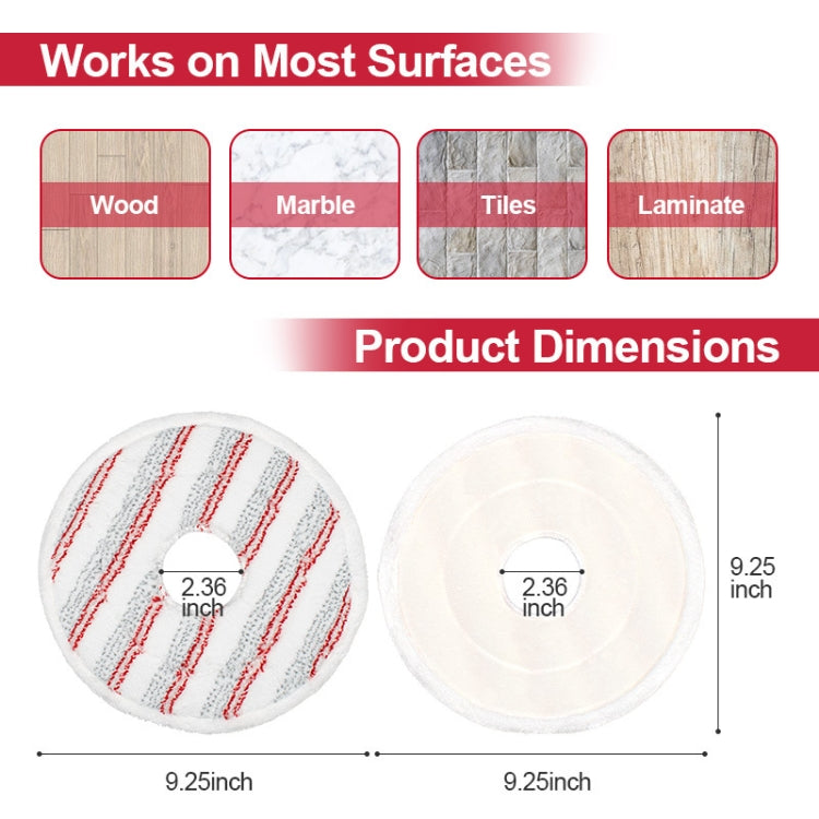 For Vileda Spin & Clean Mop Refill Pad Round Microfiber Replacement Cloth Cover(Red) - free shipping - PMC TechLife - Order now!