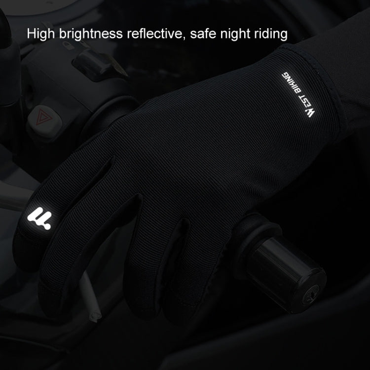 WEST BIKING Cycling Anti-slip Breathable Touch Screen Gloves, Size: M(Black) - free shipping - PMC TechLife - Order now!