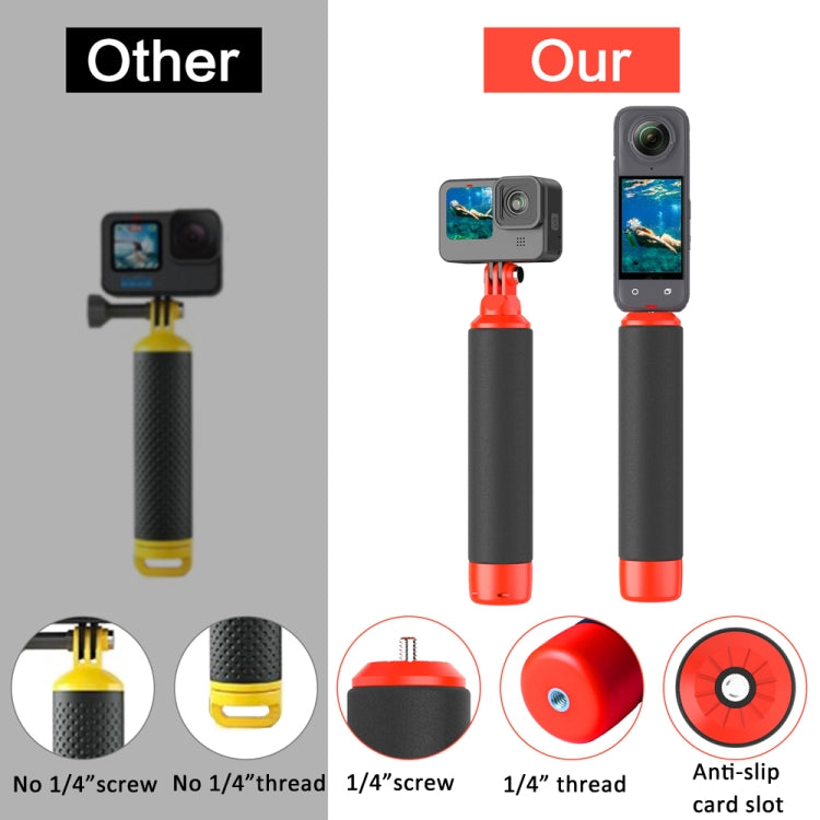 Water Floating Grip with 1/4 Inch Screw and Thread For Action Camera Accessories - free shipping - PMC TechLife - Order now!