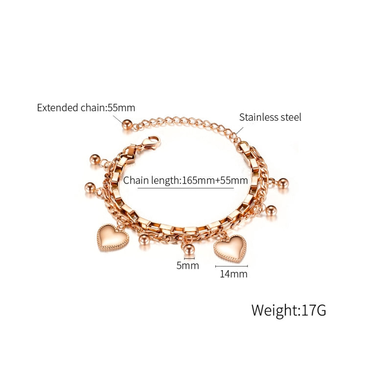 OPK 1038 Multi-layer Stainless Steel Round Bead Love Bracelet, Color: Steel Color - Bracelets by OPK | Online Shopping South Africa | PMC Jewellery | Buy Now Pay Later Mobicred