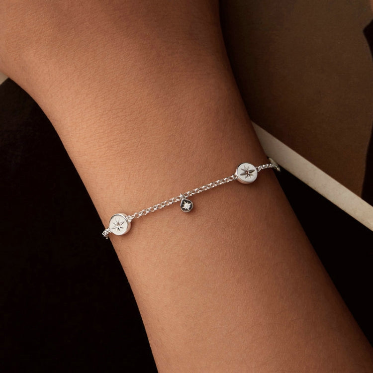 S925 Sterling Silver Platinum-plated Sun Bracelet(BSB182) - Bracelets by PMC Jewellery | Online Shopping South Africa | PMC Jewellery | Buy Now Pay Later Mobicred