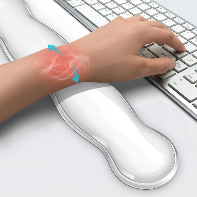 Cool Silicone Keyboard Wrist Rest Mouse Pad Relieve Wrist Fatigue, Spec: Large Transparent Gray - Mouse Pads by PMC TechLife | Online Shopping South Africa | PMC TechLife | Buy Now Pay Later Mobicred