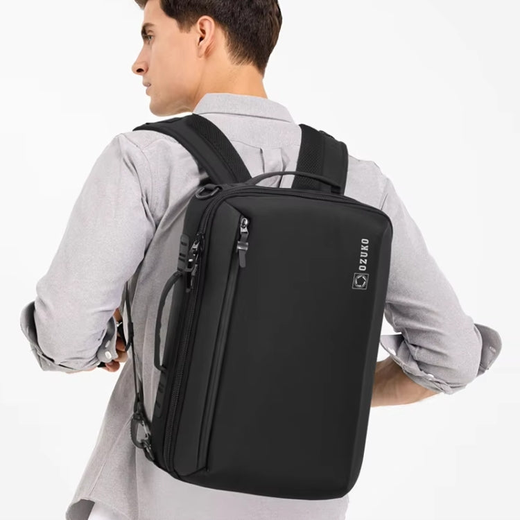 Ozuko Business Laptop USB Backpack Men Schoolbag(Dark Blue) - Backpack by ozuko | Online Shopping South Africa | PMC Jewellery | Buy Now Pay Later Mobicred