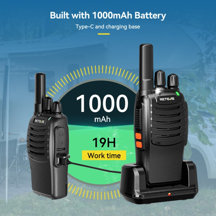 RETEVIS H777 16 Channels Compact Portable Handheld Walkie Talkie With Charging Base, Style: PMR - Handheld Walkie Talkie by RETEVIS | Online Shopping South Africa | PMC Jewellery | Buy Now Pay Later Mobicred