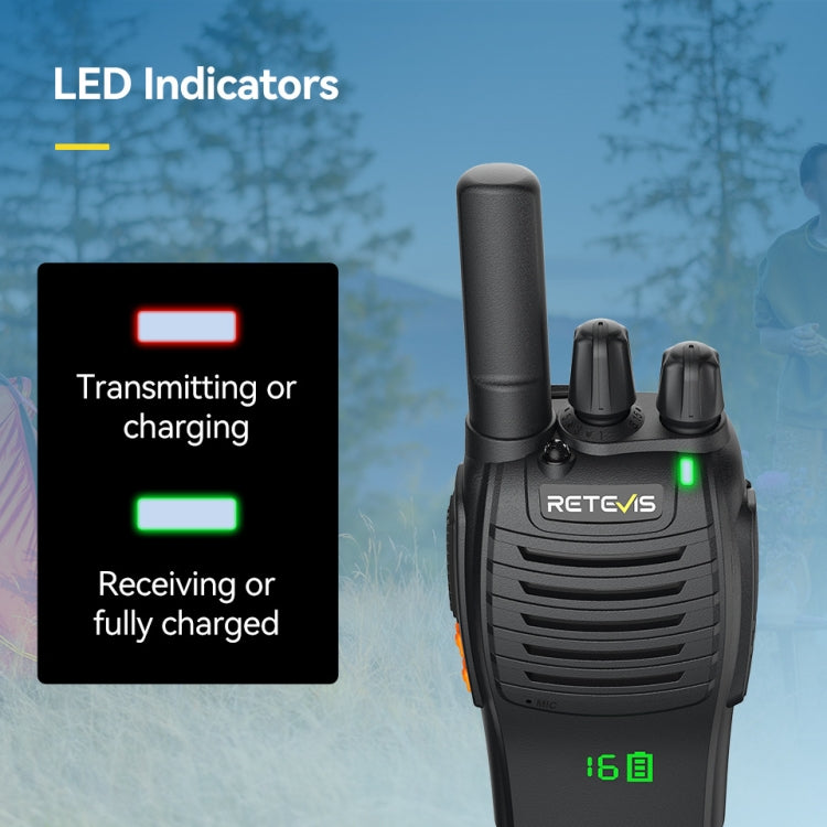 RETEVIS H777 1pair 16 Channels Compact Portable Handheld Walkie Talkie With Charging Base, Style: PMR - free shipping - PMC TechLife - Order now!