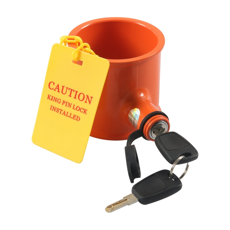 Semi-trailer RV Cylindrical Anti-theft Trailer Lock With Warning Sign - Towing Bars by PMC Jewellery | Online Shopping South Africa | PMC Jewellery | Buy Now Pay Later Mobicred