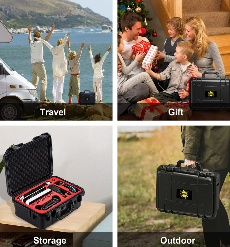 DEVASO For Switch / OLED IP67 Waterproof Storage Case Hardshell Bag, Color: Black White+Shoulder Strap - free shipping - PMC Jewellery - Order now!