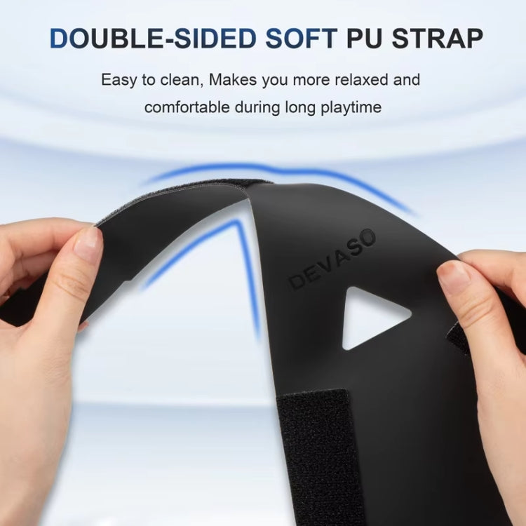 DEVASO For PlayStation VR 2 Double-sided PU Decompression Weight Reduction Headband(Quick Release) - VR Accessories by DEVASO | Online Shopping South Africa | PMC Jewellery | Buy Now Pay Later Mobicred