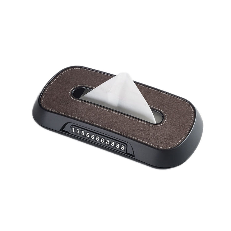 Car Sun Visor Hanging Sunroof Seat Back Tissue Box, Color: Suede Brown - Stowing Tidying by PMC Jewellery | Online Shopping South Africa | PMC Jewellery | Buy Now Pay Later Mobicred