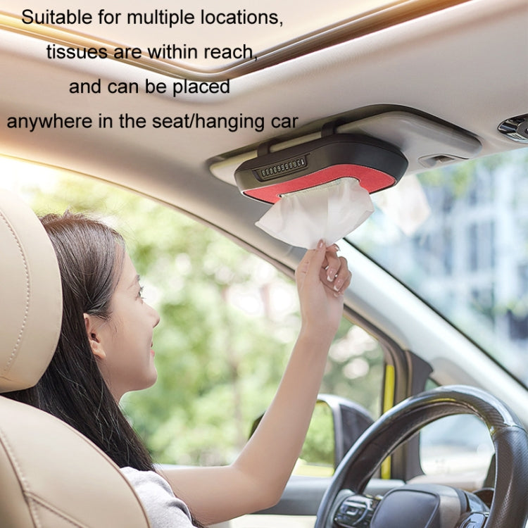 Car Sun Visor Hanging Sunroof Seat Back Tissue Box, Color: Suede Beige - Stowing Tidying by PMC Jewellery | Online Shopping South Africa | PMC Jewellery | Buy Now Pay Later Mobicred