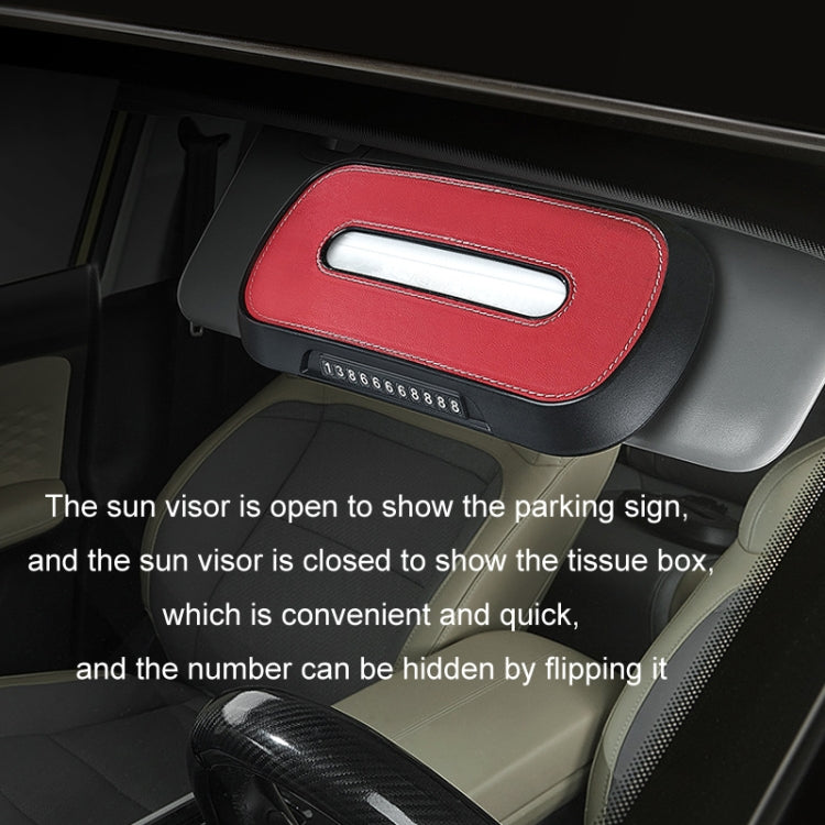 Car Sun Visor Hanging Sunroof Seat Back Tissue Box, Color: Suede Dark Gray - free shipping - PMC Jewellery - Order now!